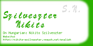 szilveszter nikits business card